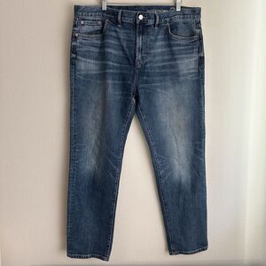 Outerknown Jeans Mens 38x32 Blue Denim Zip Fly SEA‎ Local Straight Organic